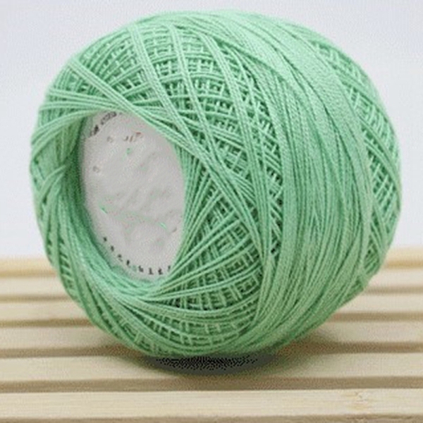 

PandaHall 45g Cotton Size 8 Crochet Threads, Embroidery Floss, Yarn for Lace Hand Knitting, Spring Green, 1mm Cotton