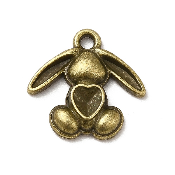

PandaHall Tibetan Style Alloy Pendant Rhinestone Settings, Rabbit, Antique Bronze, Fit For 4x3.5mm Rhinestone, 17x17.5x3mm, Hole: 1.5mm...
