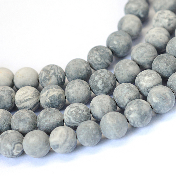 

PandaHall Frosted Natural Polychrome Jasper/Picasso Stone/Picasso Jasper Beads Strands, Round, 4mm, Hole: 1mm, about 88pcs/strand, 15.5 inch...
