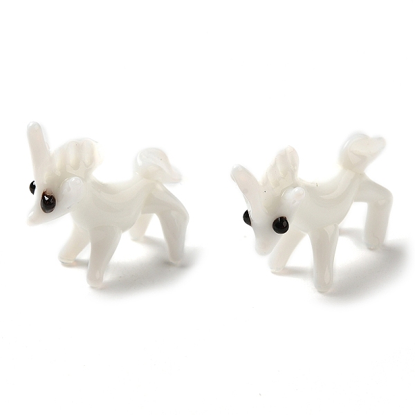 

PandaHall HHandmade Lampwork Home Decorations, 3D Horse Ornaments for Gift, White, 35~36x13x24~25mm Lampwork Horse White