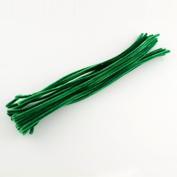 

PandaHall 11.8 inch Pipe Cleaners, DIY Chenille Stem Tinsel Garland Craft Wire, Green, 300x5mm Fibre