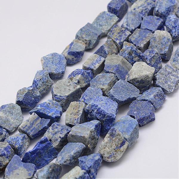 

PandaHall Raw Rough Natural Lapis Lazuli Beads Strands, Nuggets, 15~20x14~18x10~14mm, Hole: 1mm, about 18~25pcs/strand, 14.9 inch(38cm)...