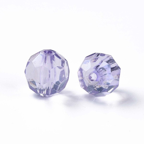 

PandaHall Transparent Acrylic Beads, Faceted, Football, Lilac, 14x13.5mm, Hole: 2mm, about 330pcs/500g Acrylic Sports Purple