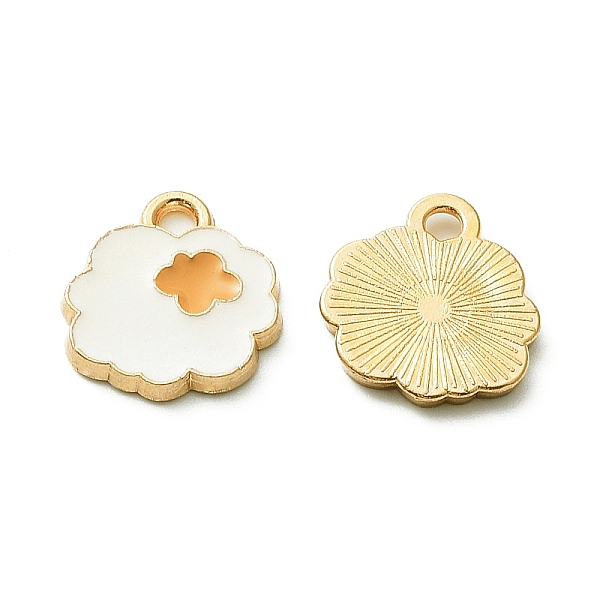

PandaHall Zinc Alloy Pendants, with Enamel, Golden, Popcorn, 14x13x1.5mm, Hole: 1.5mm Alloy+Enamel Food White