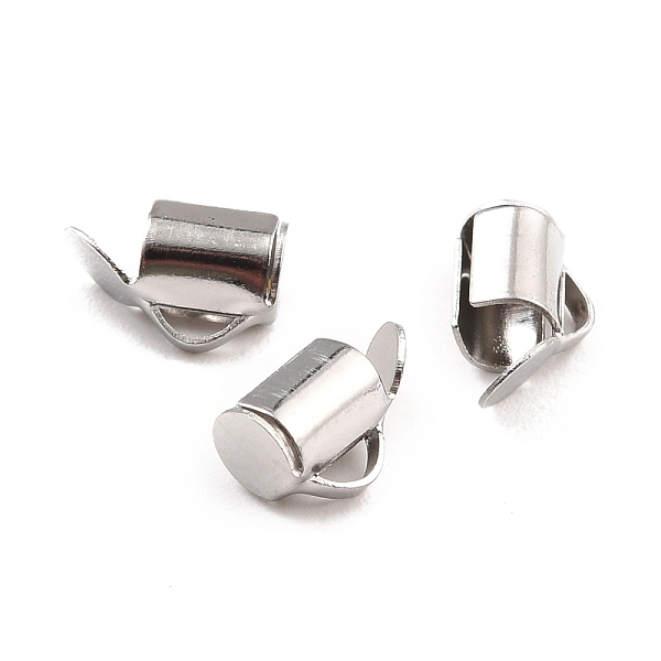 

PandaHall 304 Stainless Steel Slide On End Clasp Tubes, Slider End Caps, Stainless Steel Color, 5.3x5.5x4mm, Hole: 2x1mm, Inner Diameter...