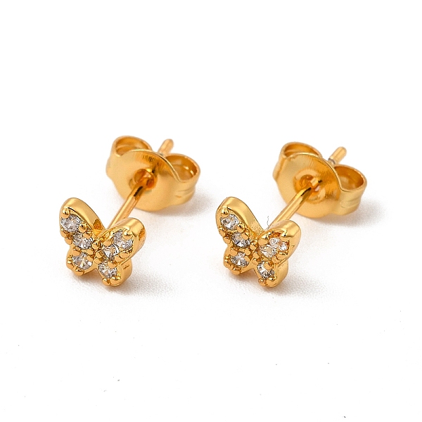 

PandaHall Rack Plating Brass Micro Pave Cubic Zirconia Stud Earrings, Long-Lasting Plated Butterfly Earring for Women, Cadmium Free & Lead...