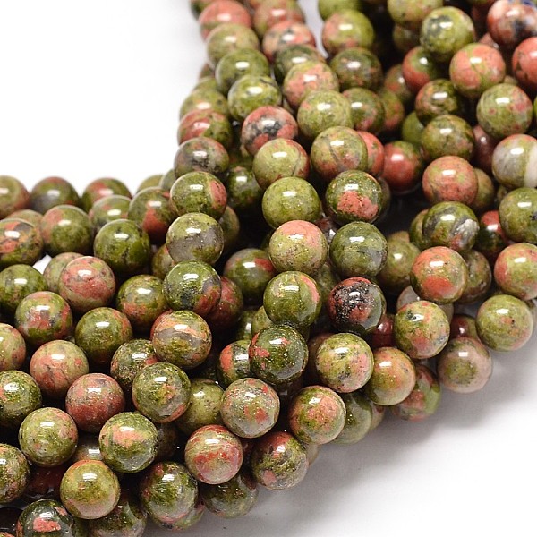 

PandaHall Natural Gemstone Unakite Round Bead Strands, 14mm, Hole: 1mm, about 28pcs/strand, 15.7 inch Unakite Round