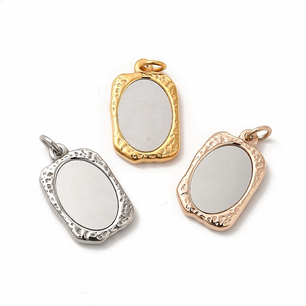 

PandaHall 304 Stainless Steel Pendants, with Jump Rings, Rectangle, Mixed Color, 23x14.5x3mm, Hole: 4mm 304 Stainless Steel Rectangle