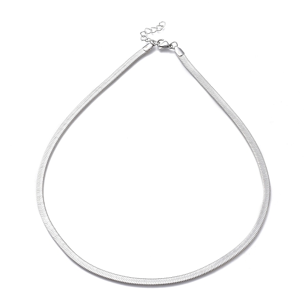 

PandaHall Unisex 304 Stainless Steel Herringbone Chain Necklaces, with Lobster Claw Clasps, Stainless Steel Color, 17.63 inch(44.8cm), 4.3mm...