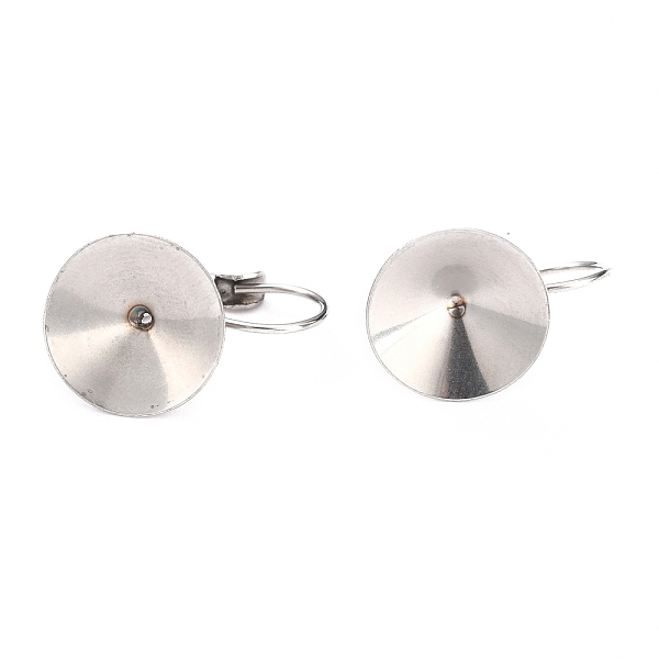 

PandaHall 304 Stainless Steel Leverback Earring Settings, with Bumpy Pattern, Cone, Stainless Steel Color, 20.5x13x12.5mm, Pin: 1mm 304...