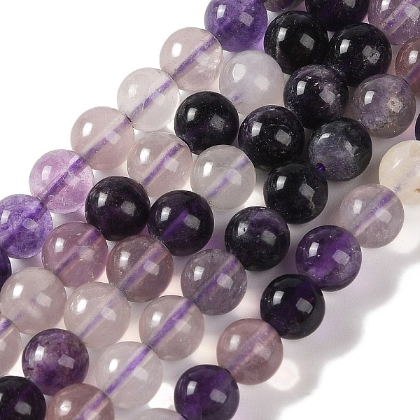 

PandaHall Natural Purple Fluorite Beads Strands, Round, 8mm, Hole: 1mm, about 45~47pcs/strand, 15.16''(38.5cm) Fluorite Round
