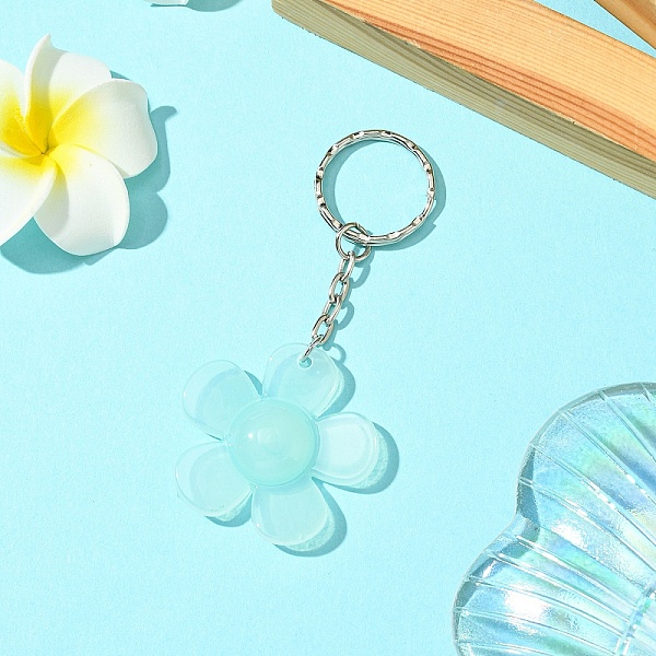 花の樹脂キーホルダー