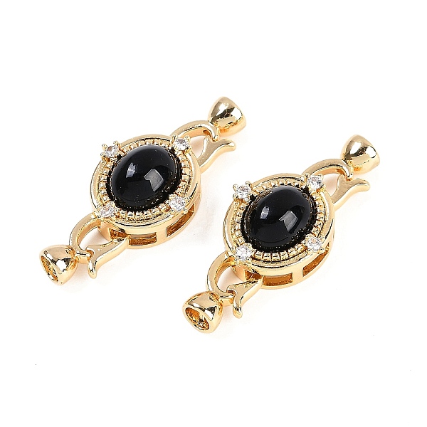 Brass Micro Pave Cl… - image