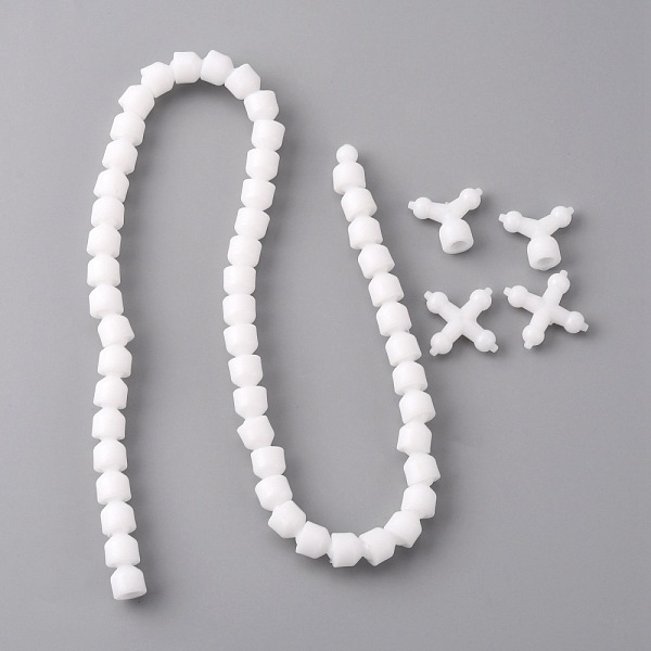 

PandaHall Polyoxymethylene(POM) 9.5mm Toy Skeleton Joint for DIY Plush Doll, White, 500x9.5mm Plastic Others White