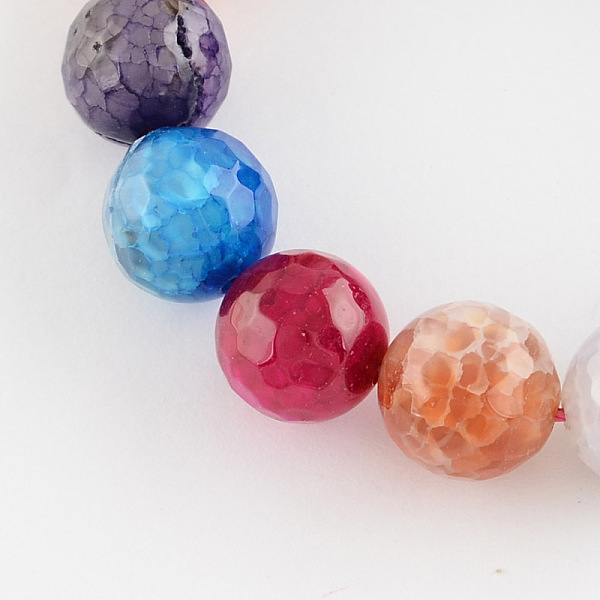 

PandaHall Dyed Natural Multi-Color Agate Beads Strands, Faceted Round, Colorful, 6mm, Hole: 1mm, about 61~62pcs/strand, 14.37 inch(36.5cm)...