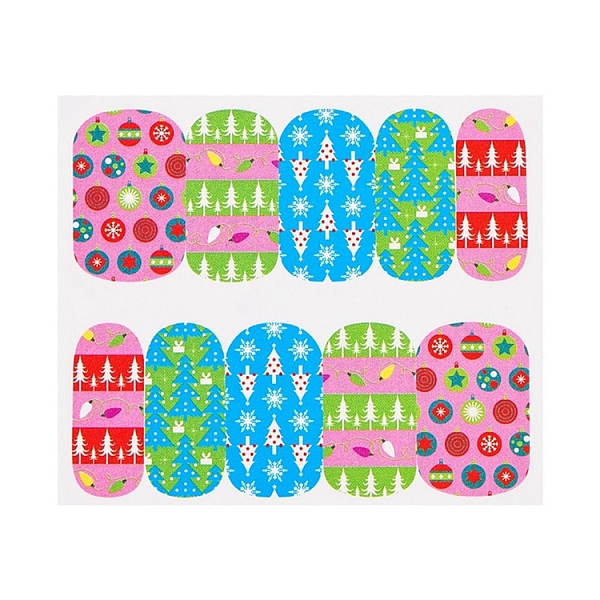 

PandaHall Christmas Series Nail Art Full-Cover Sticker, Mixed Santa Claus Snowman Deer Nail Art Wrap, for Women Girls Winter Nails...