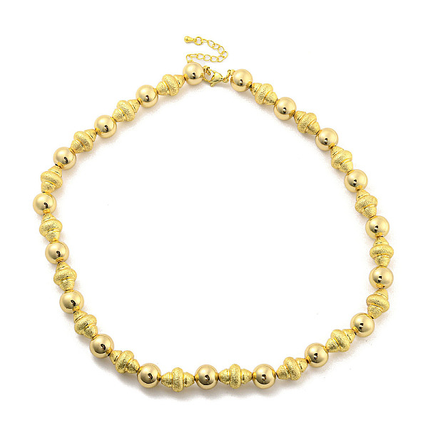 

PandaHall Rack Plating Brass Beaded Necklaces, Cadmium Free & Lead Free, Long-Lasting Plated, Round, Real 18K Gold Plated, 17.91 inch(455mm)...