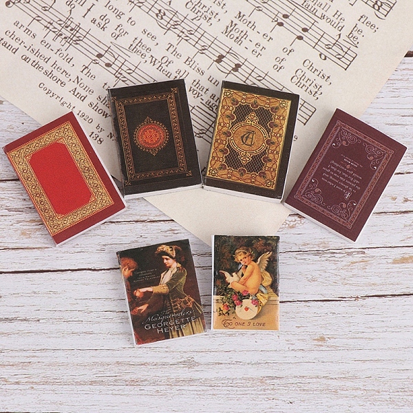 

PandaHall Mini Book, Micro Landscape Home Dollhouse Accessories, Pretending Prop Decorations, Mixed Color, 33x23x8mm, 6pcs/set Paper Book..., Multicolor