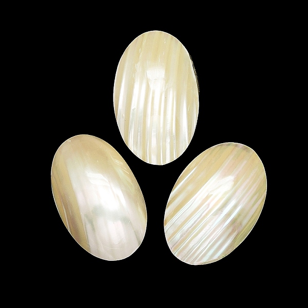 

PandaHall Natural Shell Cabochons, Oval, White, 26x16~17x5~7mm Shell Oval White