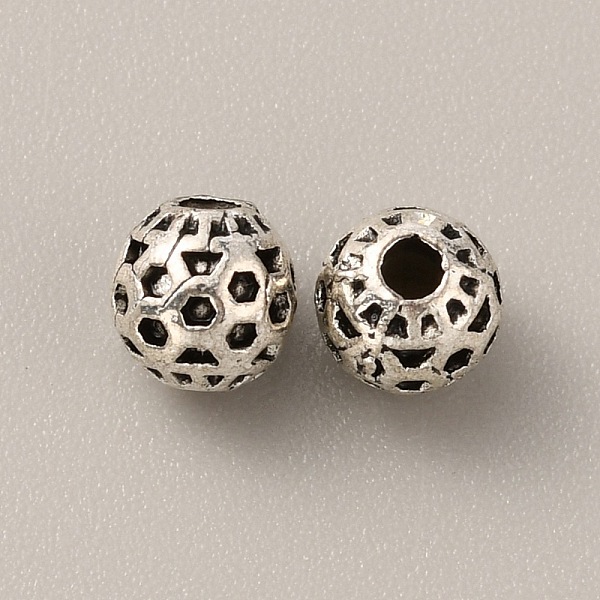 

PandaHall Tibetan Style Alloy Bead, Rondelle, Antique Silver, 6x6mm, Hole: 1.8mm, 100pcs/bag Alloy Rondelle