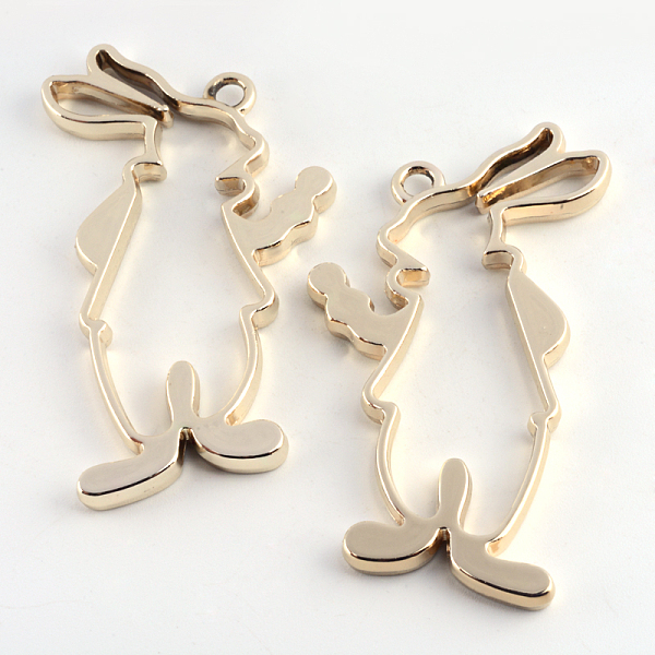 

PandaHall Rack Plating Alloy Rabbit Open Back Bezel Big Pendants, For DIY UV Resin, Epoxy Resin, Pressed Flower Jewelry, Lead Free & Nickel...