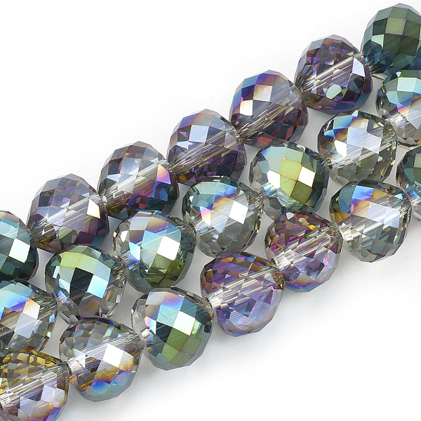 

PandaHall Electroplate Glass Beads Strands, Faceted, Heart, Lime Green, 9x10mm, Hole: 1.5mm, about 60pcs/strand, 22 inch Glass Heart Green