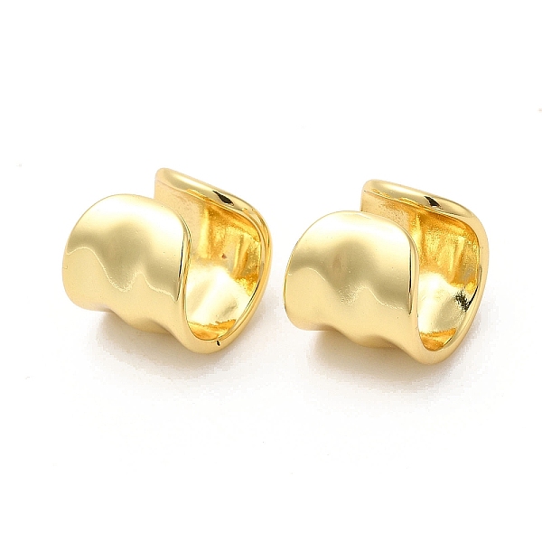 

PandaHall Brass Twist Cuff Earrings, Real 16K Gold Plated, 12x12.5x11mm Brass