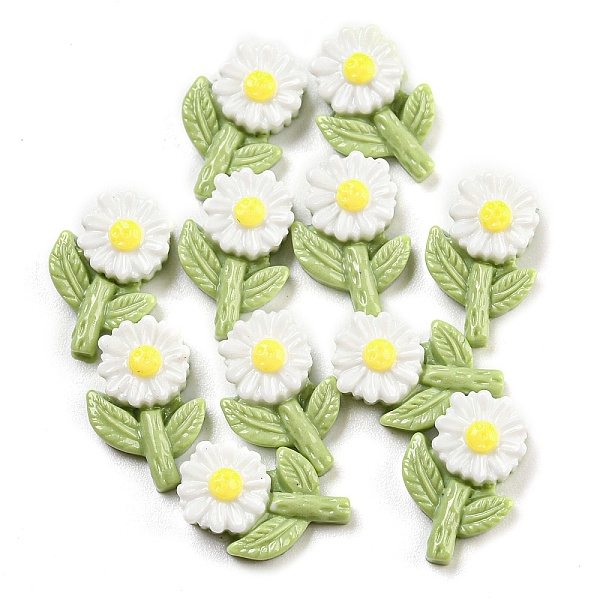 

PandaHall Luminous Opaque Epoxy Resin Decoden Cabochons, Glow in the Dark Flower, White, 11.5x7.5x3.5mm Epoxy Resin Flower White