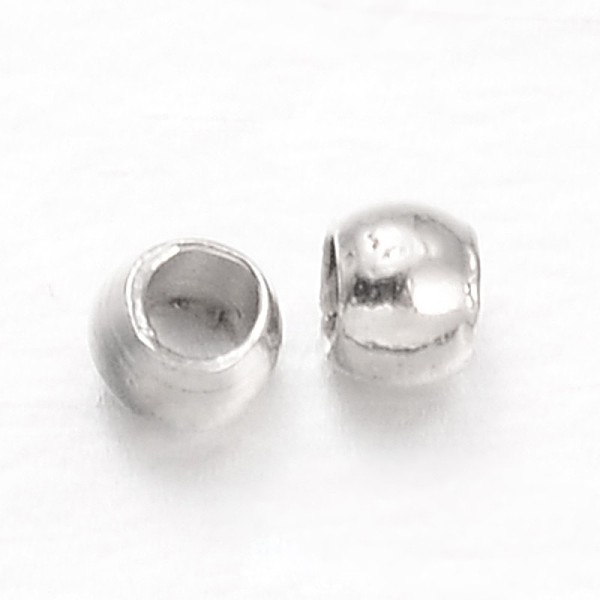 

PandaHall Rondelle Brass Crimp Beads, Platinum, 1.5mm, Hole: 0.5mm Brass Rondelle