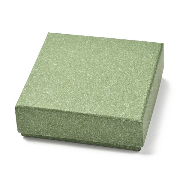 

PandaHall Square Paper Box, Snap Cover, with Sponge Mat, Jewelry Box, Dark Sea Green, 11.2x11.2x3.9cm, Inner Size: 103x103mm Paper Square