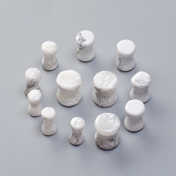 

PandaHall Natural Howlite Beads, No Hole/Undrilled, Column, 11.5~12x6~10mm Howlite Column