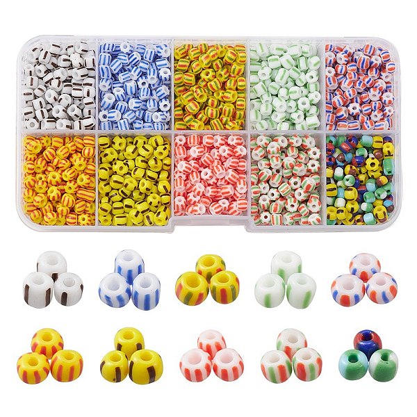 130G 10 Style Opaque Colours Seep Glass Seed Beads