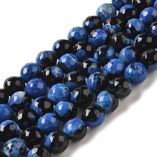 

PandaHall Natural Agate Beads Strands, Dyed & Heated, Faceted Round, Royal Blue, 8mm, Hole: 1mm, about 47pcs/strand, 14.57~14.84 inch...