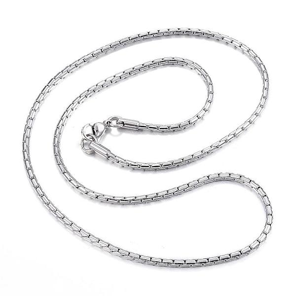 PandaHall 304 Stainless Steel Necklaces, Coreana Chains Necklaces, Stainless Steel Color, 19.69 inch(50cm) 304 Stainless Steel