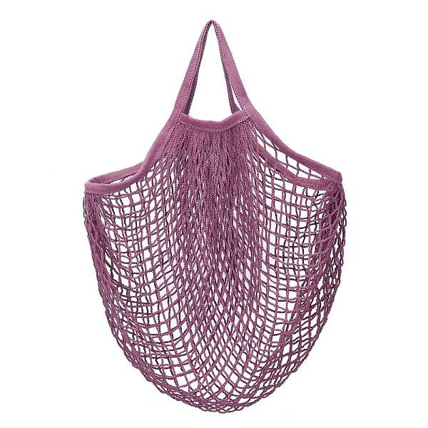 

PandaHall Portable Cotton Mesh Grocery Bags, Reusable Net Shopping Handbag, Medium Orchid, 48.05cm, Bag: 38x36x1cm. Cloth