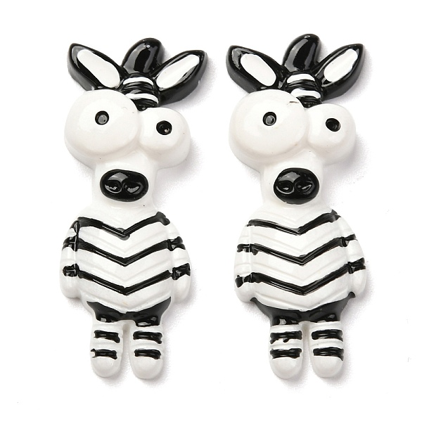 

PandaHall Resin Decoden Cabochons, Zebra, Black, 43x17x7mm Resin Other Animal Black