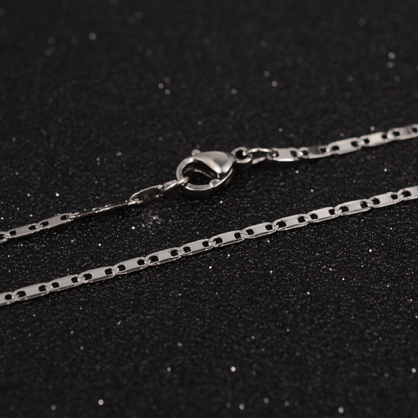 

PandaHall 304 Stainless Steel Mariner Link Chain Necklaces, with Lobster Claw Clasps, Stainless Steel Color, 15.7 inch(40cm), 2mm 304...