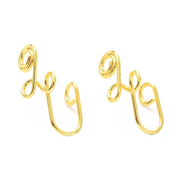 

PandaHall Brass Nose Rings, Nose Cuff Non Piercing, Clip on Nose Ring for Women Men, Flat Round, Golden, 20x9x9mm, Hole: 1.5mm Brass