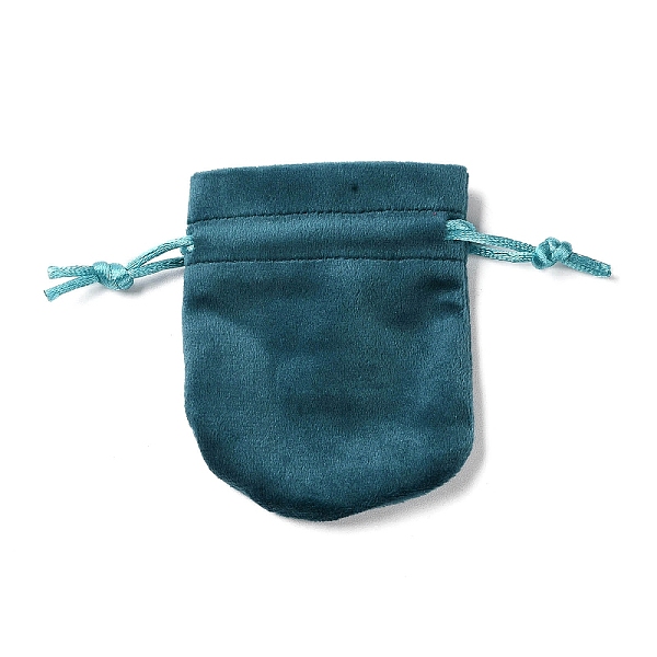 

PandaHall Velvet Storage Bags, Drawstring Pouches Packaging Bag, Oval, Teal, 9x7cm Velvet Oval Cyan
