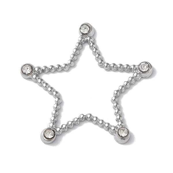 

PandaHall Stainless Steel Color 304 Stainless Steel Rhinestonet Pendants, Star, 23.5x24x2mm Stainless Steel+Rhinestone Star