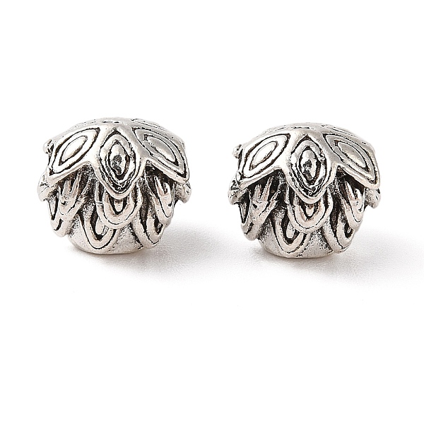 

PandaHall Tibetan Style Alloy European Beads, Cadmium Free & Lead Free, Large Hole Beads, Flower, Antique Silver, 11.5x13.5x13mm, Hole...