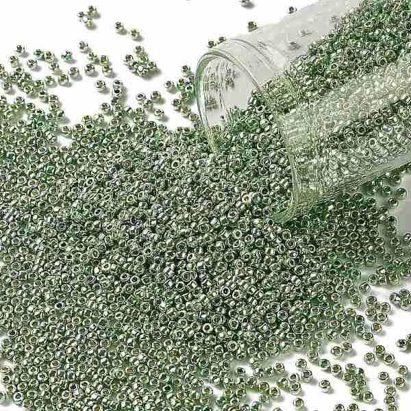 

PandaHall TOHO Round Seed Beads, Japanese Seed Beads, (PF560) PermaFinish Lime Green Metallic, 15/0, 1.5mm, Hole: 0.7mm, about 15000pcs/50g...