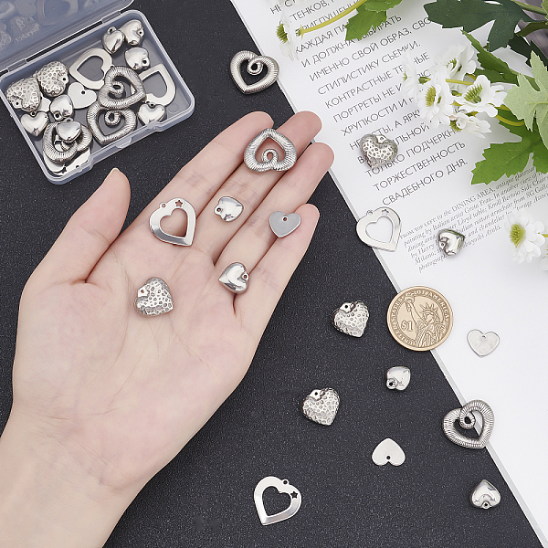 

PandaHall Unicraftale 36Pcs 6 Styles 304 Stainless Steel Stamping Blank Tag Charms, Stainless Steel Color, 6pcs/style 304 Stainless Steel...