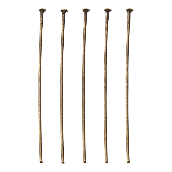 

PandaHall Iron Flat Head Pins, Cadmium Free & Nickel Free & Lead Free, Antique Bronze Color, Size: about 5.0cm long, 0.75~0.8mm thick, head...