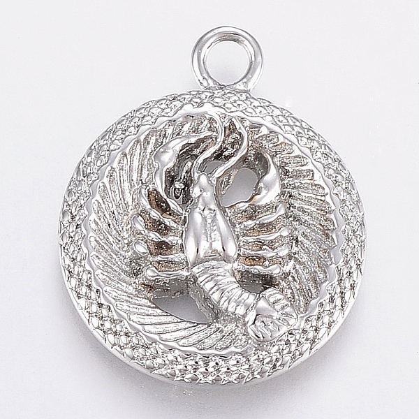 

PandaHall 304 Stainless Steel Pendants, Flat Round with Twelve Constellation/Zodiac Sign, Stainless Steel Color, Cancer, 24.5x20x4mm, Hole...