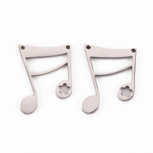 

PandaHall 304 Stainless Steel Link Connectors, Laser Cut, Musical Note, Stainless Steel Color, 20x14x1mm, Hole: 1mm 304 Stainless Steel...