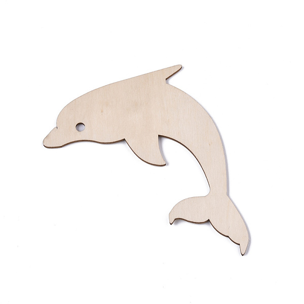 

PandaHall Dolphin Shape Unfinished Wood Cutouts, Laser Cut Wood Shapes, for Home Decor Ornament, DIY Craft Art Project, PapayaWhip..., Orange