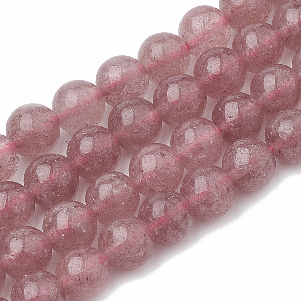 

PandaHall Natural Strawberry Quartz Beads Strands, Round, 6mm, Hole: 1mm, about 67pcs/strand, 14.96 inch Strawberry Quartz Round