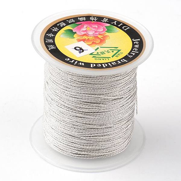 

PandaHall Round Metallic Thread, 12-Ply, WhiteSmoke, 1mm, about 54.68 yards(50m)/roll Fibre White
