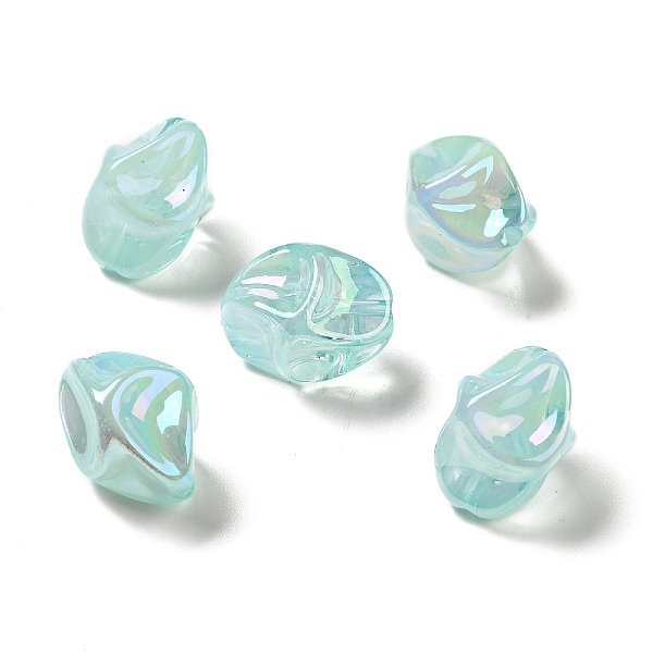 

PandaHall UV Plating Rainbow Iridescent Acrylic Beads, Nuggets, Pale Turquoise, 18.5x15x13.5mm, Hole: 1.4mm Acrylic Nuggets